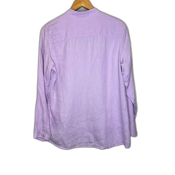 LL Bean Womens 100% Linen Tunic‎ Lilac Medium - Picture 2 of 12